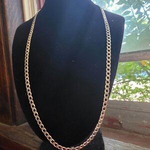 Italian .925 Sterling Silver 5mm Cuban Link Chain 24" P.LUX Coated Necklace